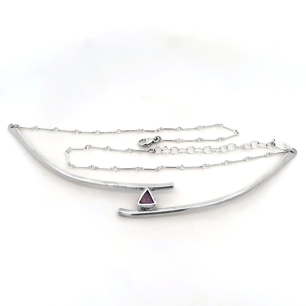 Amethyst Bar Necklace