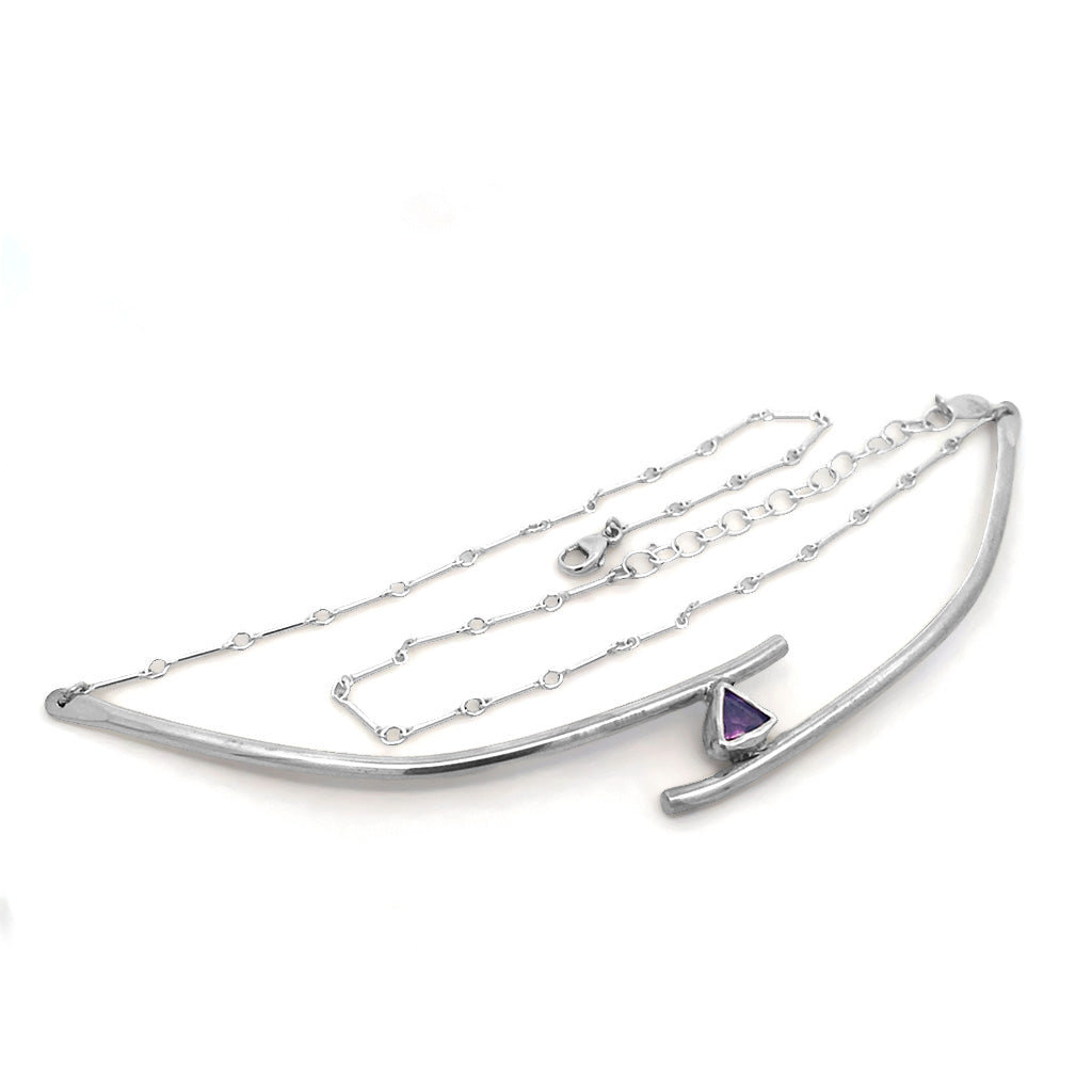 Amethyst Bar Necklace