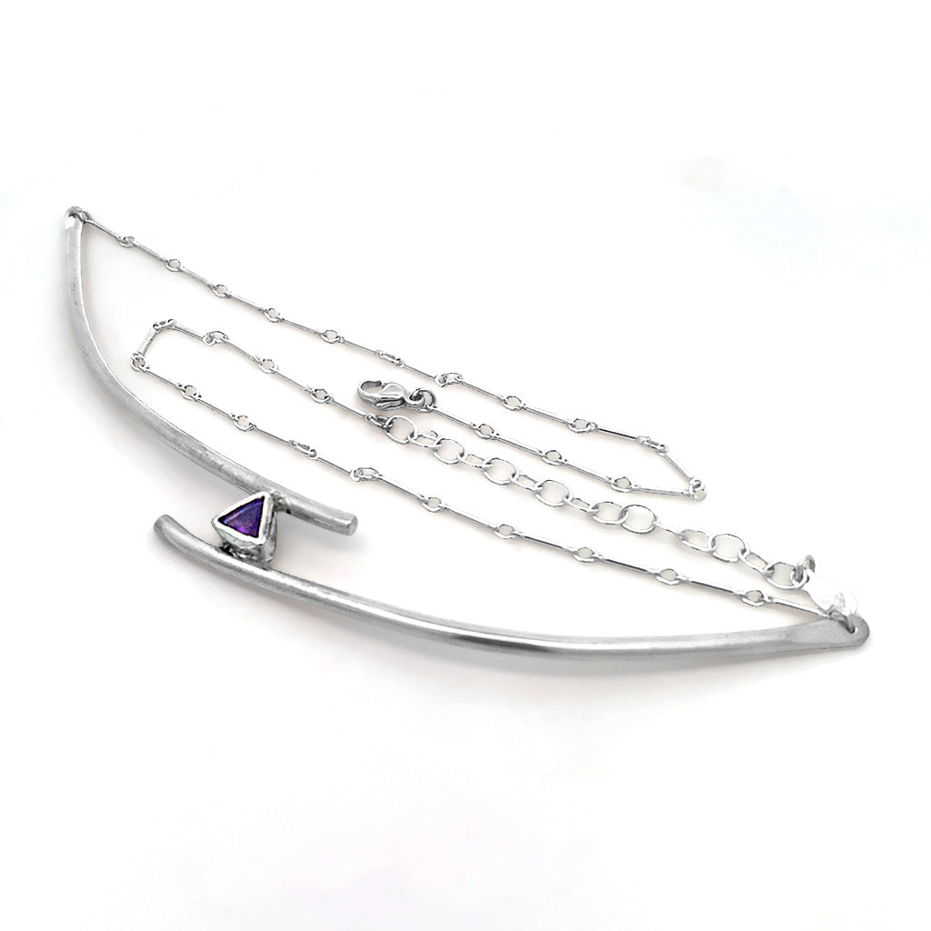 Amethyst Bar Necklace