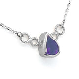 Amethyst Bezel Necklace