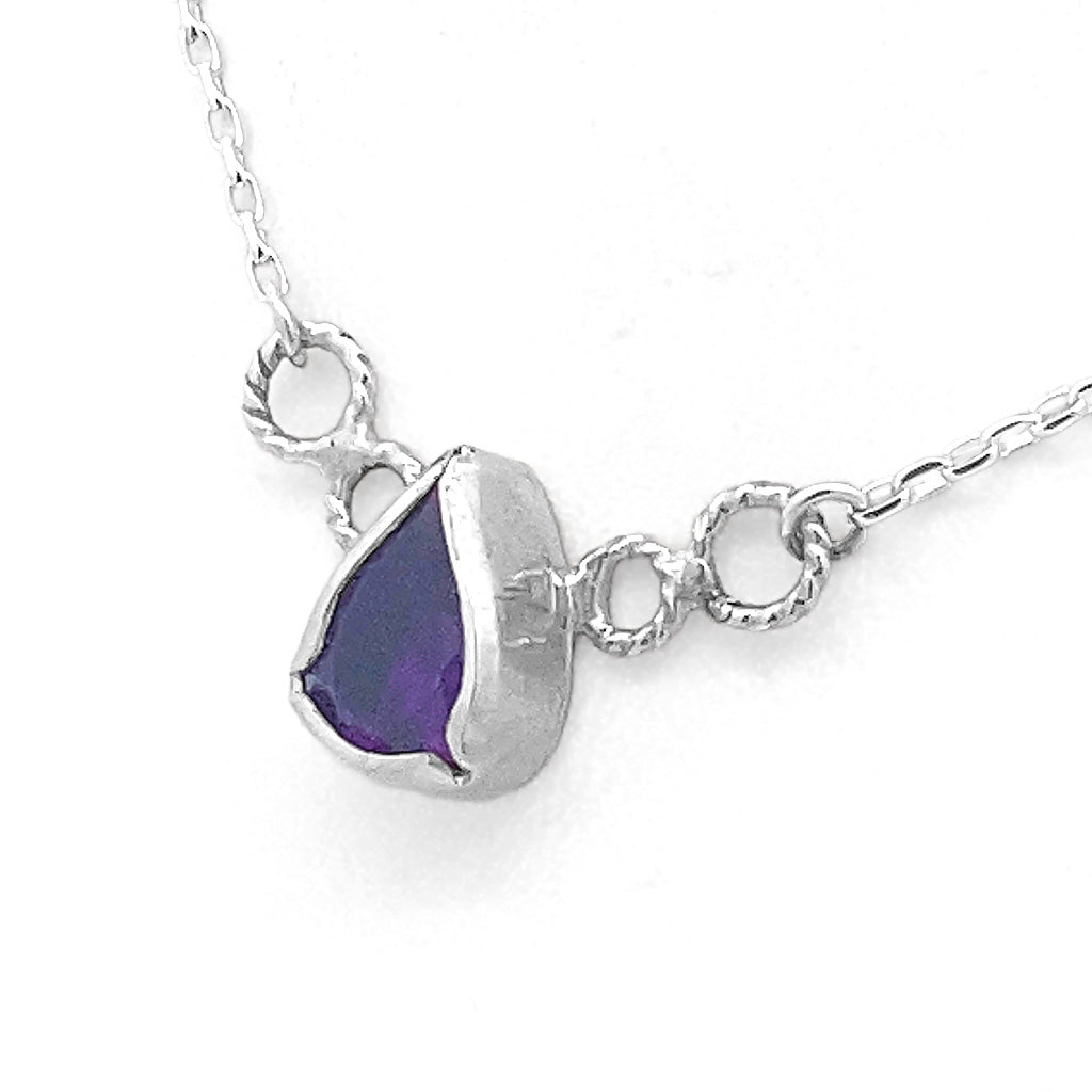 Amethyst Bezel Necklace