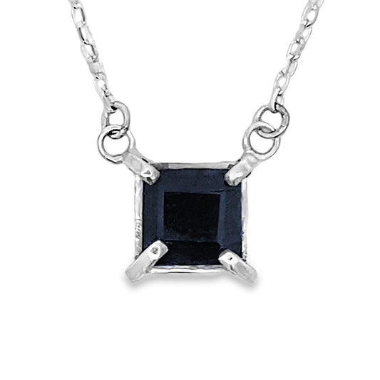 Blue Sapphire Prongs Necklace