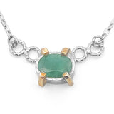 Emerald Prongs Necklace