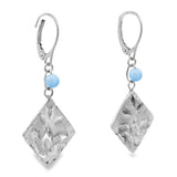 Diamond Shape Blue Aventurine earrings