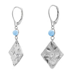 Diamond Shape Blue Aventurine earrings