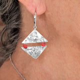 Dangle Carnelian Split earrings