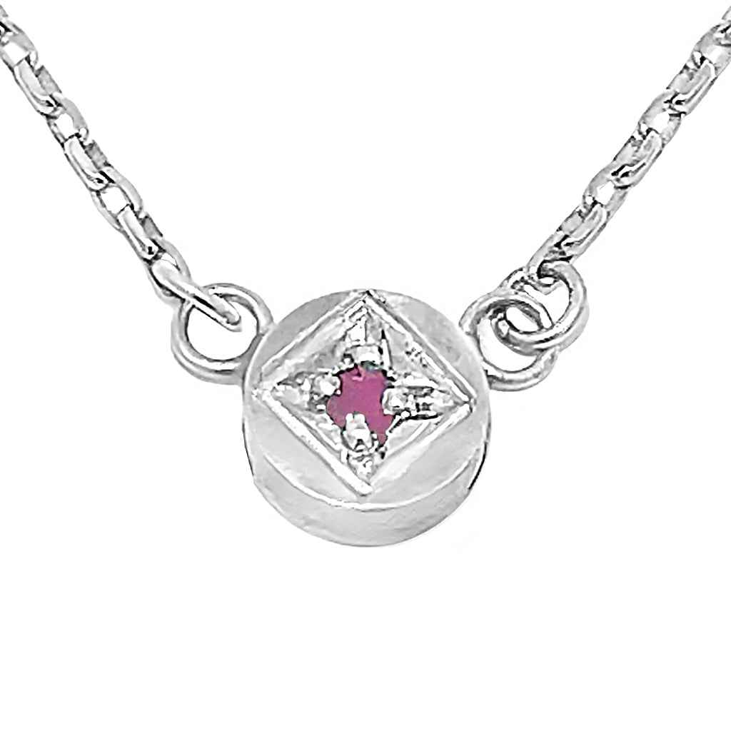 Full Moon Ruby Necklace