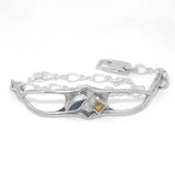 Happy Wave Iolite and Citrine Bracelet