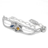 Happy Wave Iolite and Citrine Bracelet