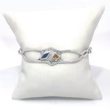 Happy Wave Iolite and Citrine Bracelet