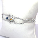 Happy Wave Iolite and Citrine Bracelet