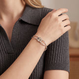 Happy Wave Iolite and Citrine Bracelet