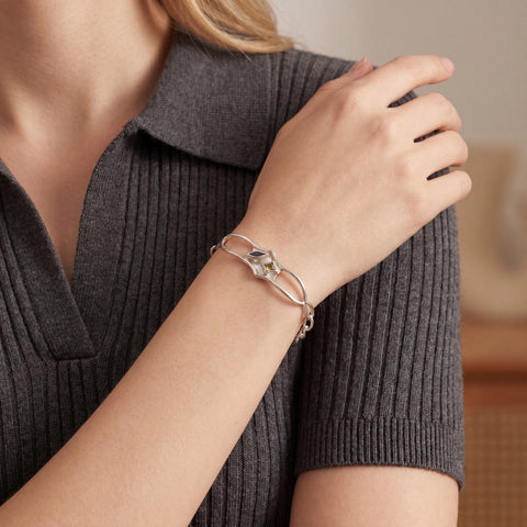 Happy Wave Iolite and Citrine Bracelet