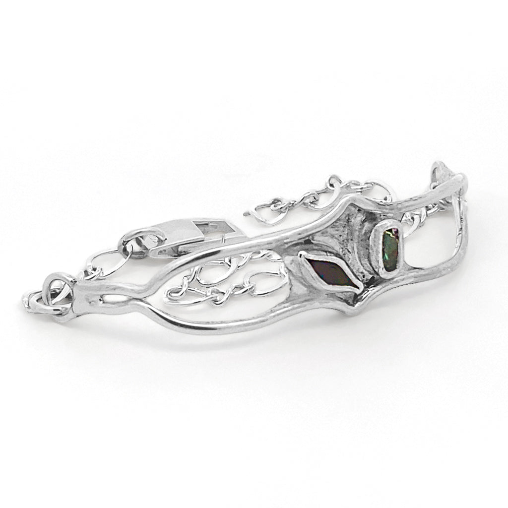 Happy Wave Garnet and Mystic Topaz Bracelet