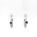 Small Open Hoops London Topaz