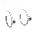 Small Open Hoops London Topaz