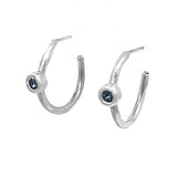 Small Open Hoops London Topaz