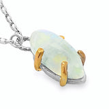 Rainbow Moonstone Prongs Necklace
