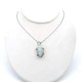 Rainbow Moonstone Prongs Necklace