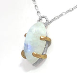 Rainbow Moonstone Prongs Necklace