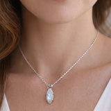 Rainbow Moonstone Prongs Necklace
