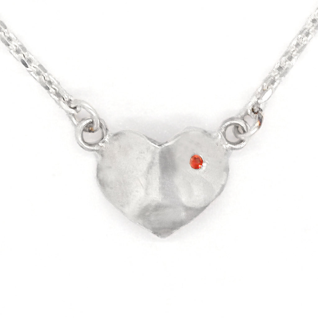 Grateful Heart & Garnet Necklace