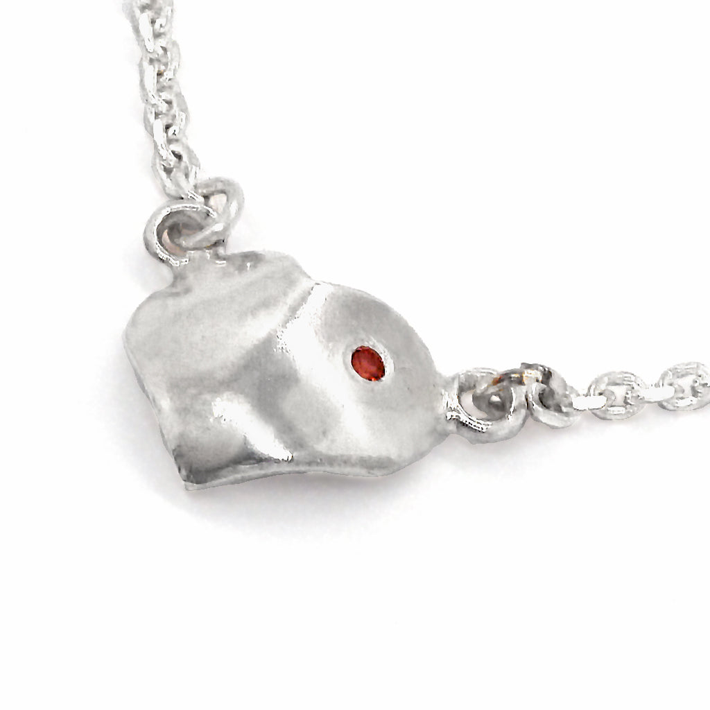 Grateful Heart & Garnet Necklace
