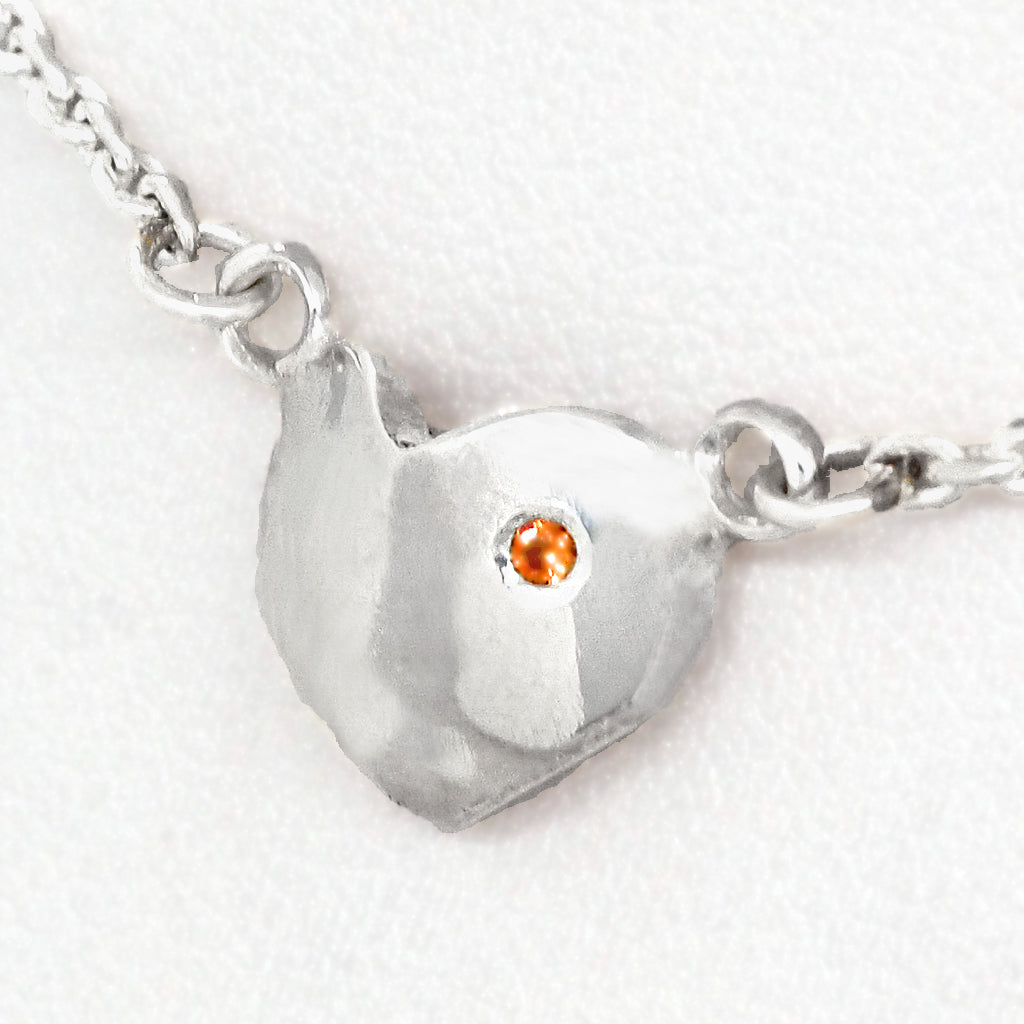 Grateful Heart & Garnet Necklace