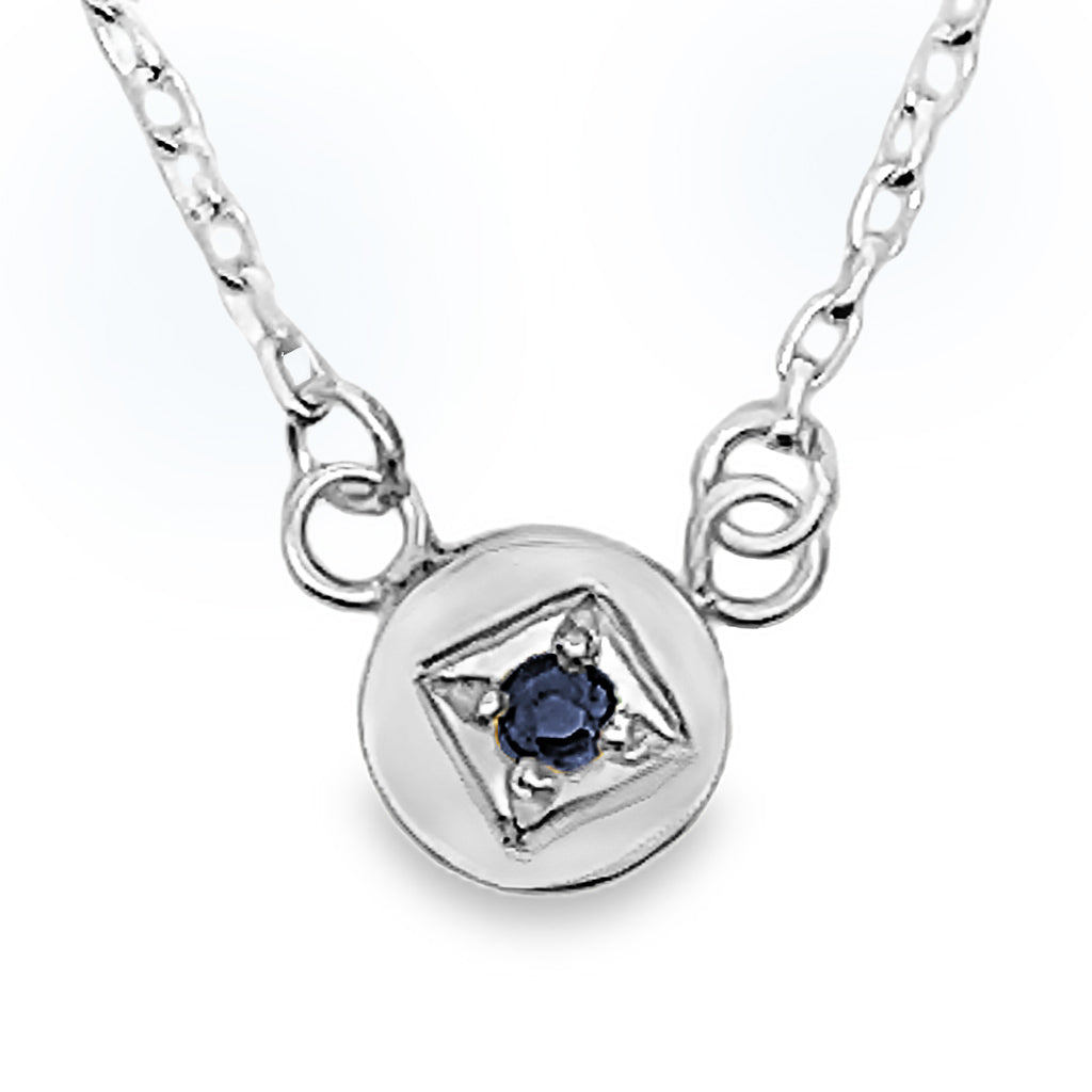 Full Moon Sapphire Necklace