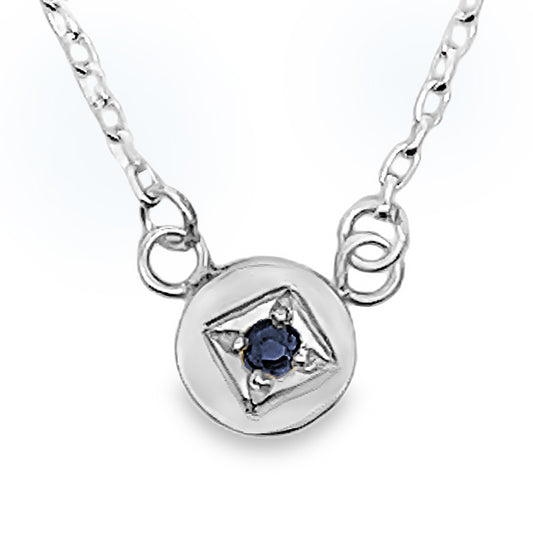 Full Moon Sapphire Necklace