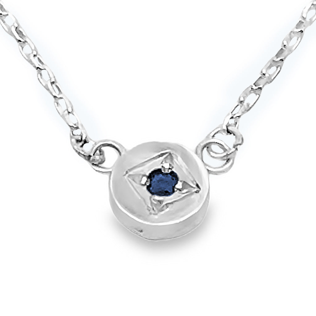 Full Moon Sapphire Necklace