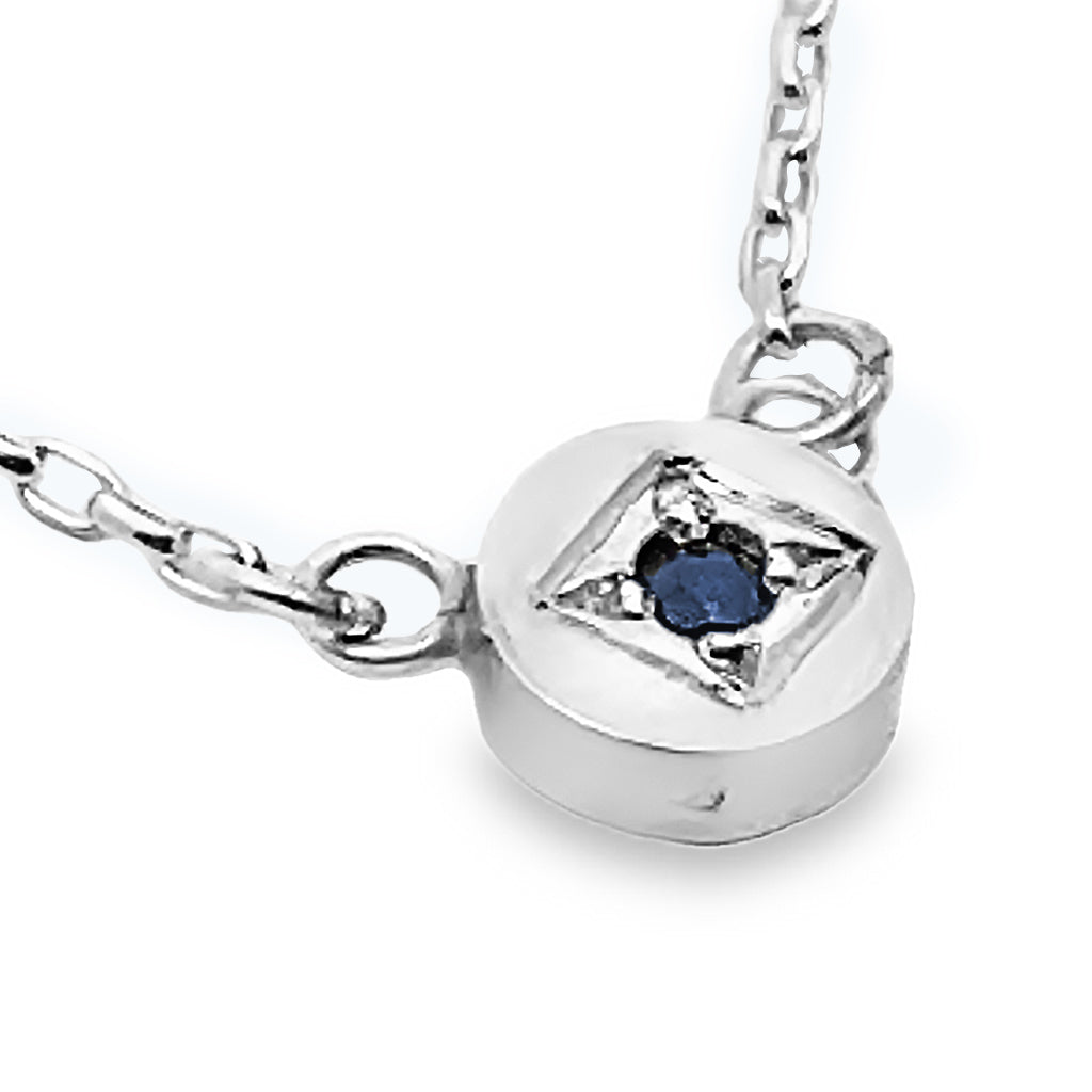 Full Moon Sapphire Necklace