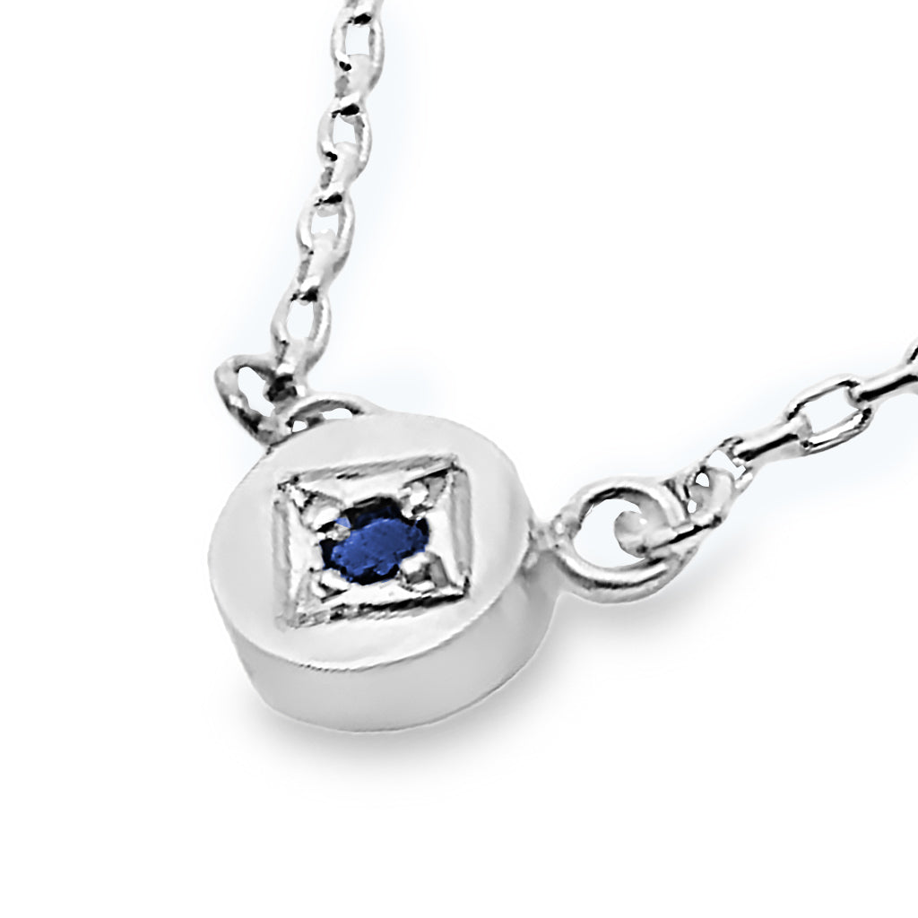 Full Moon Sapphire Necklace