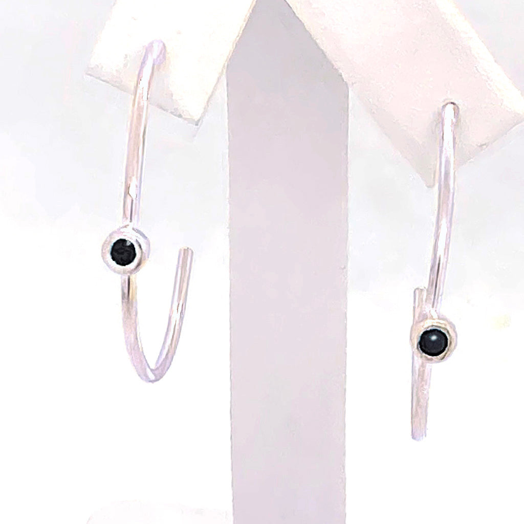 Open Hoops black Onyx