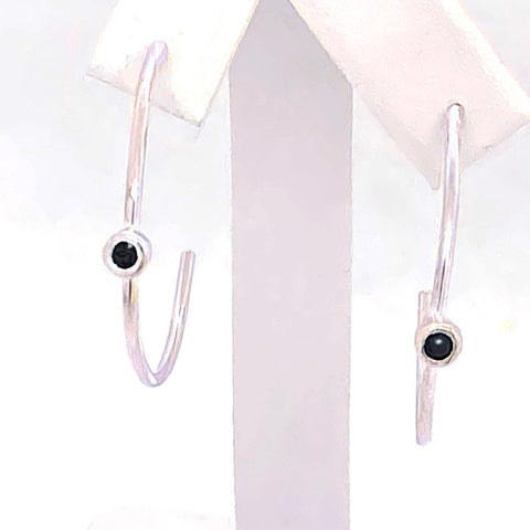 Open Hoops black Onyx