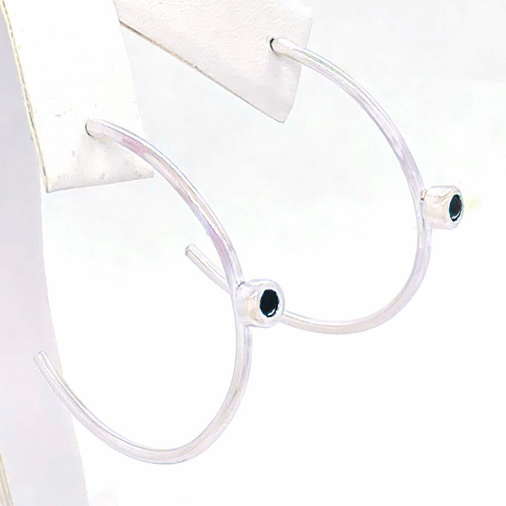 Open Hoops black Onyx