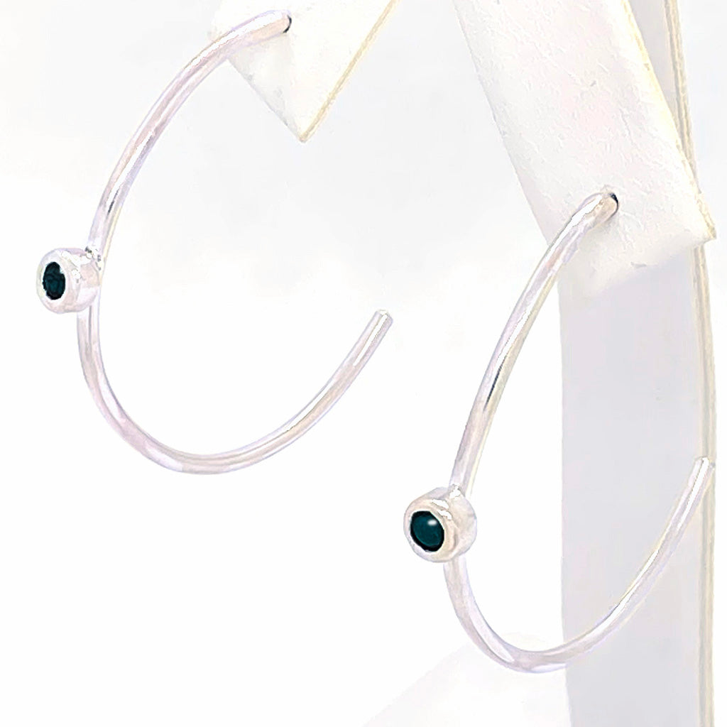 Open Hoops black Onyx
