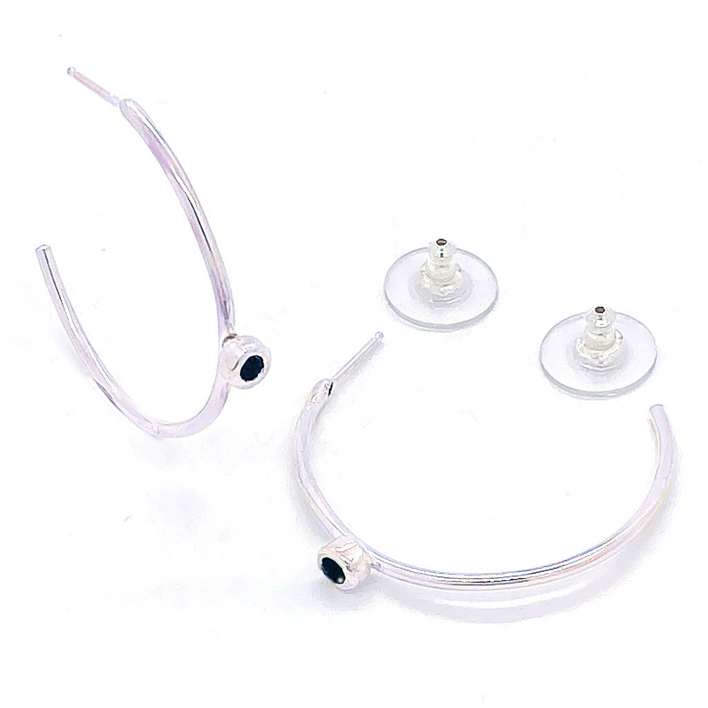 Open Hoops black Onyx