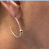 Open Hoops black Onyx