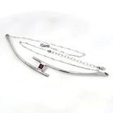 Garnet Bar Necklace