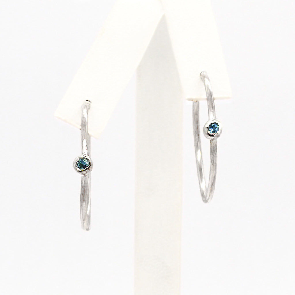 Open Hoops Swiss Topaz