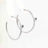 Open Hoops Swiss Topaz