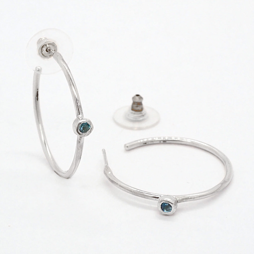 Open Hoops Swiss Topaz