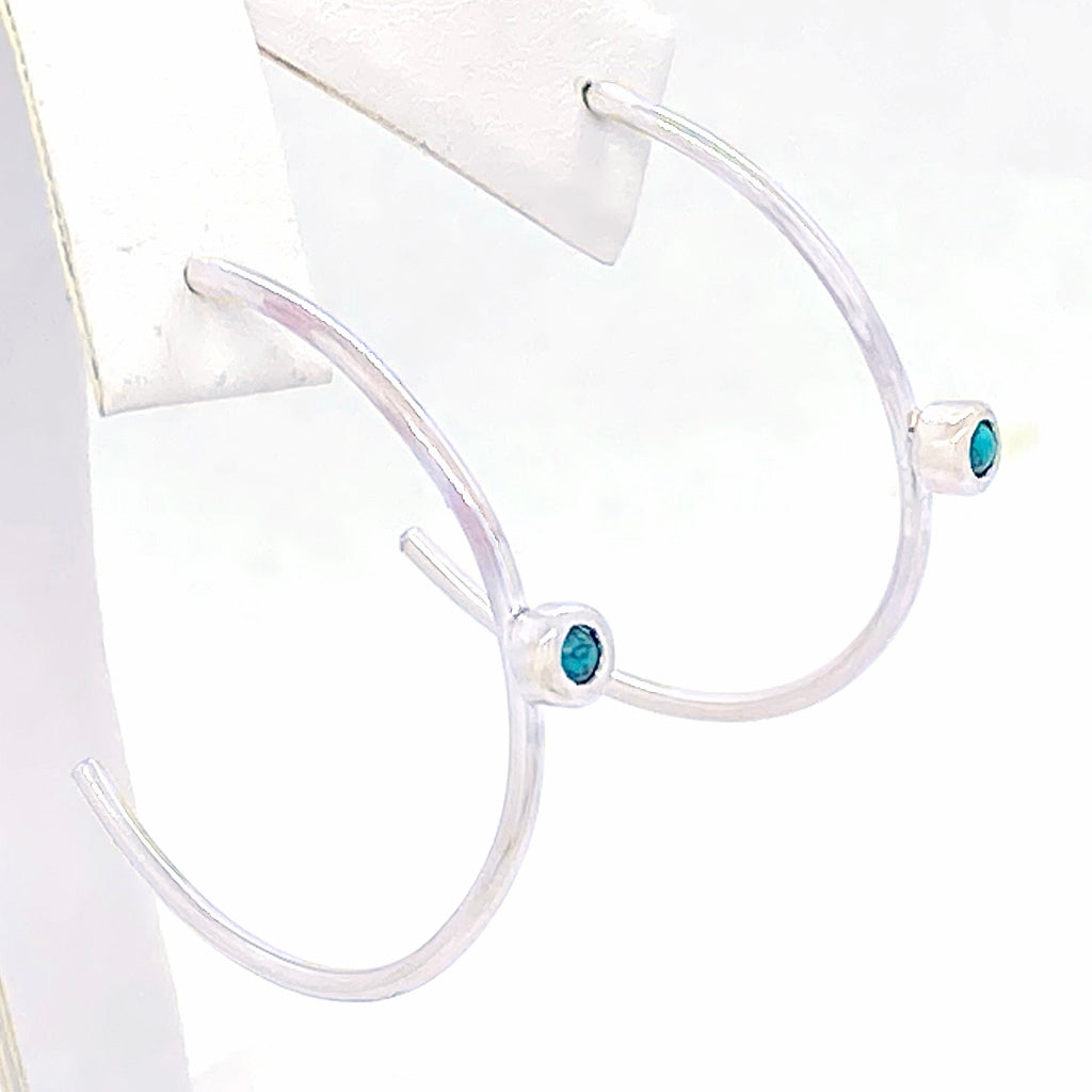 Open Hoops Turquoise
