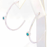 Open Hoops Turquoise