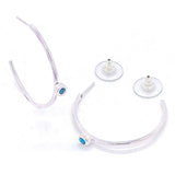 Open Hoops Turquoise