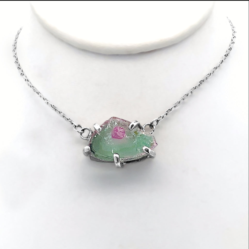 Watermelon Tourmaline Necklace