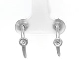 Small Open Hoops White Topaz