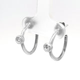 Small Open Hoops White Topaz