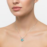 Woman wearing North Point Turquoise Necklace